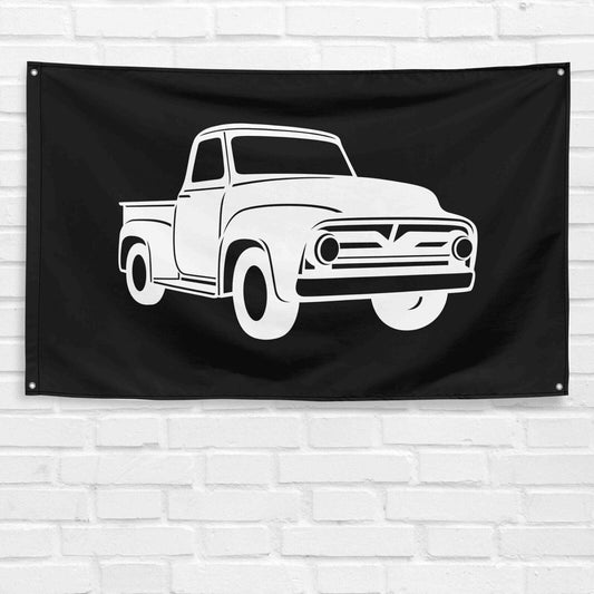 For Vintage Truck Enthusiast 3x5 ft Flag Grandpa Dad Son Birthday Gift Man Cave Garage Wall Decor Banner