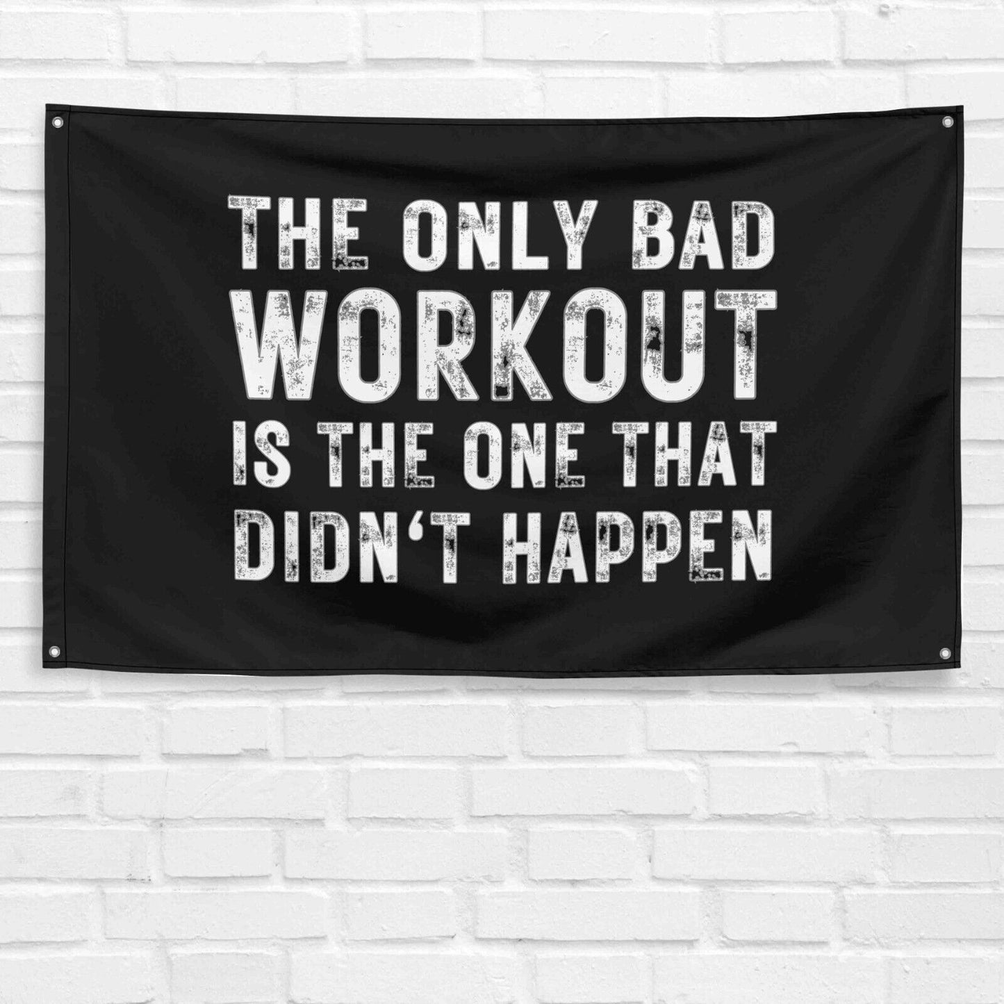 Bad Workout 3x5 ft Gym Flag Fitness Body Building Weightlifting Muscle Crossfit Exercise Motivational Banner