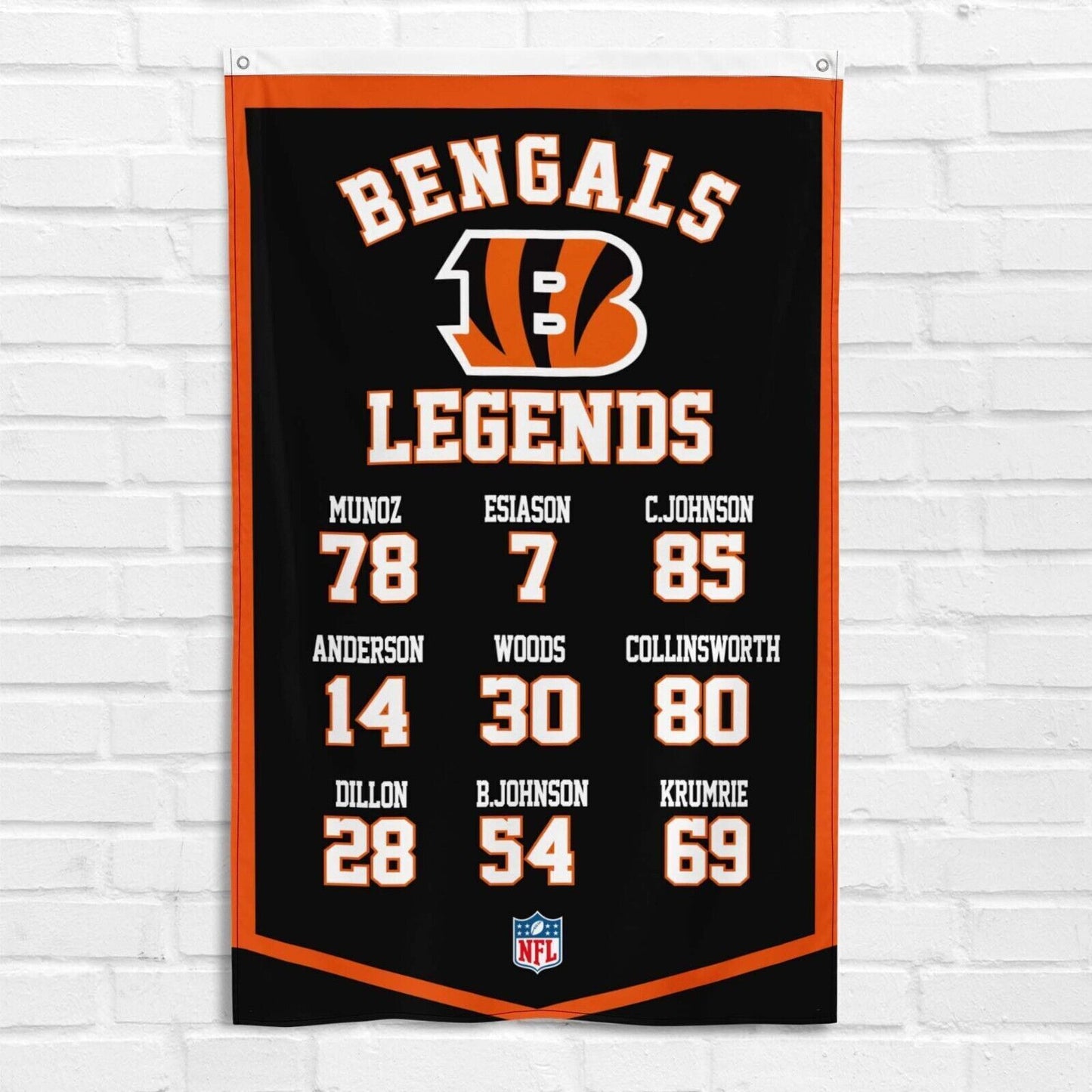 For Cincinnati Football Legends Fans 3x5 ft Flag AFC Division Super Bowl LVI Banner