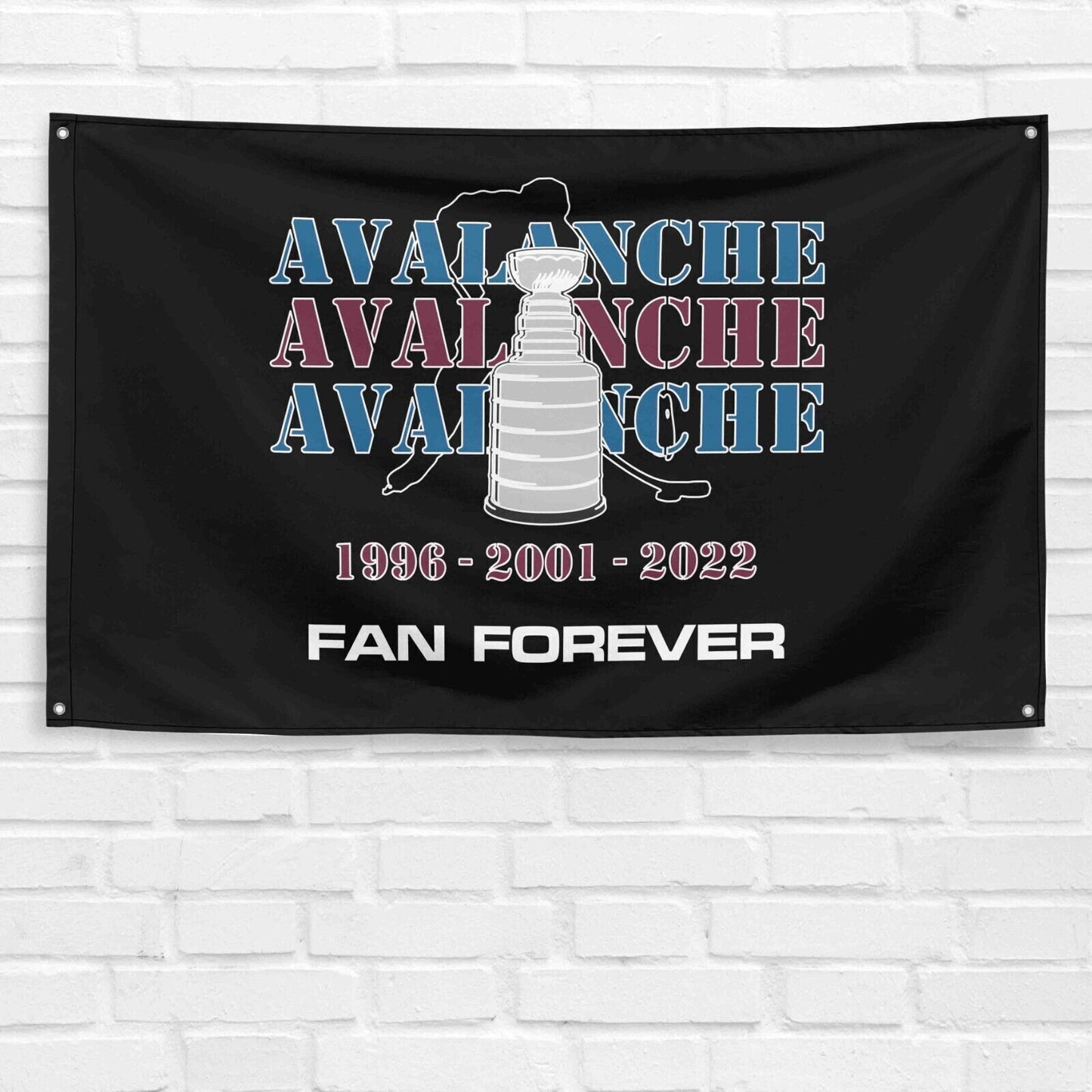 For Colorado Avalanche Fans 3x5 ft Flag NHL Ice Hockey Team Champs Gift Banner