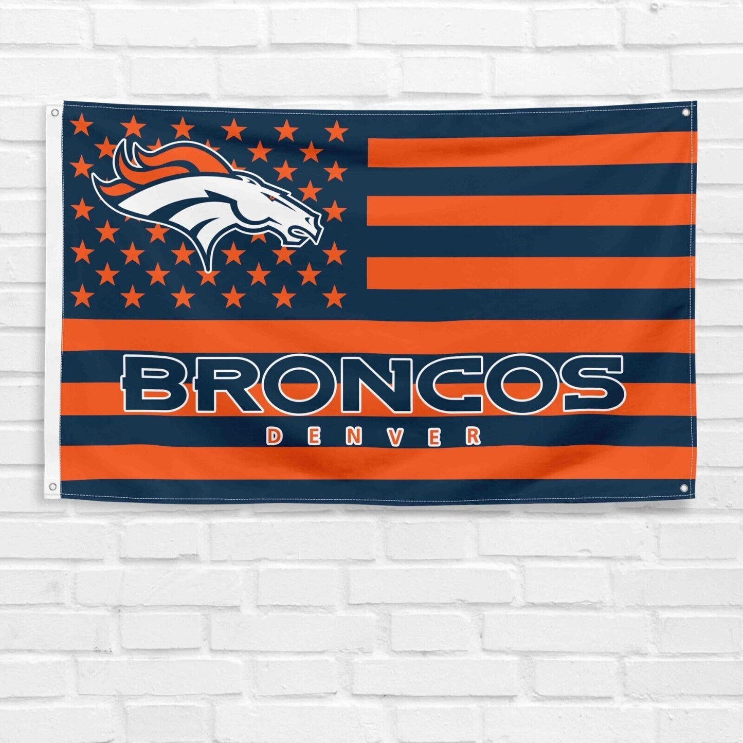 For Denver Broncos Football Fans 3x5 ft American Flag NFL Gift Banner