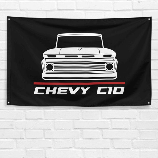 For Chevy C10 1960 Truck Enthusiast 3x5 ft Flag Grandpa Dad Son Birthday Gift Man Cave Garage Wall Decor Banner