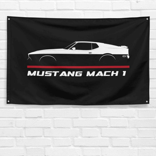 For Mustang Mach 1 1971-1973 Car Enthusiast 3x5 ft Flag Grandpa Dad Son Birthday Gift Man Cave Garage Wall Decor Banner