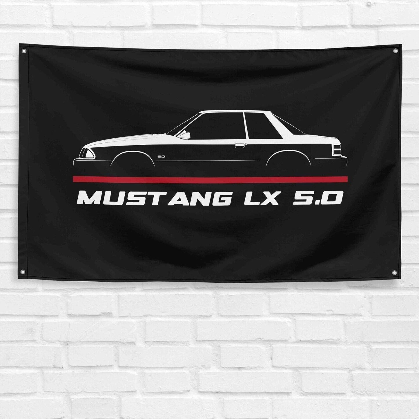 For Mustang LX 5.0 1987-1993 Car Enthusiast 3x5 ft Flag Grandpa Dad Son Birthday Gift Man Cave Garage Wall Decor Banner