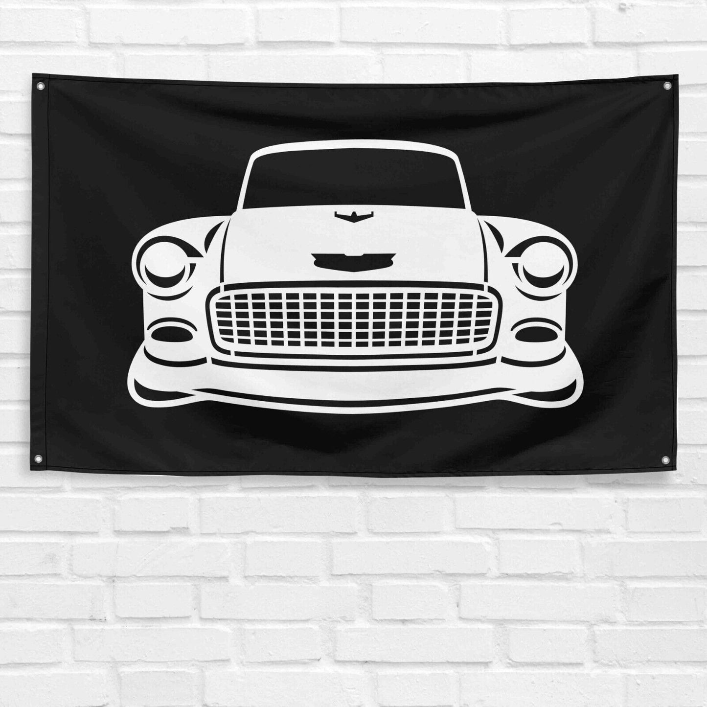 For Bel Air 1955 Car Enthusiast 3x5 ft Flag Grandpa Dad Son Birthday Gift Man Cave Garage Wall Decor Banner