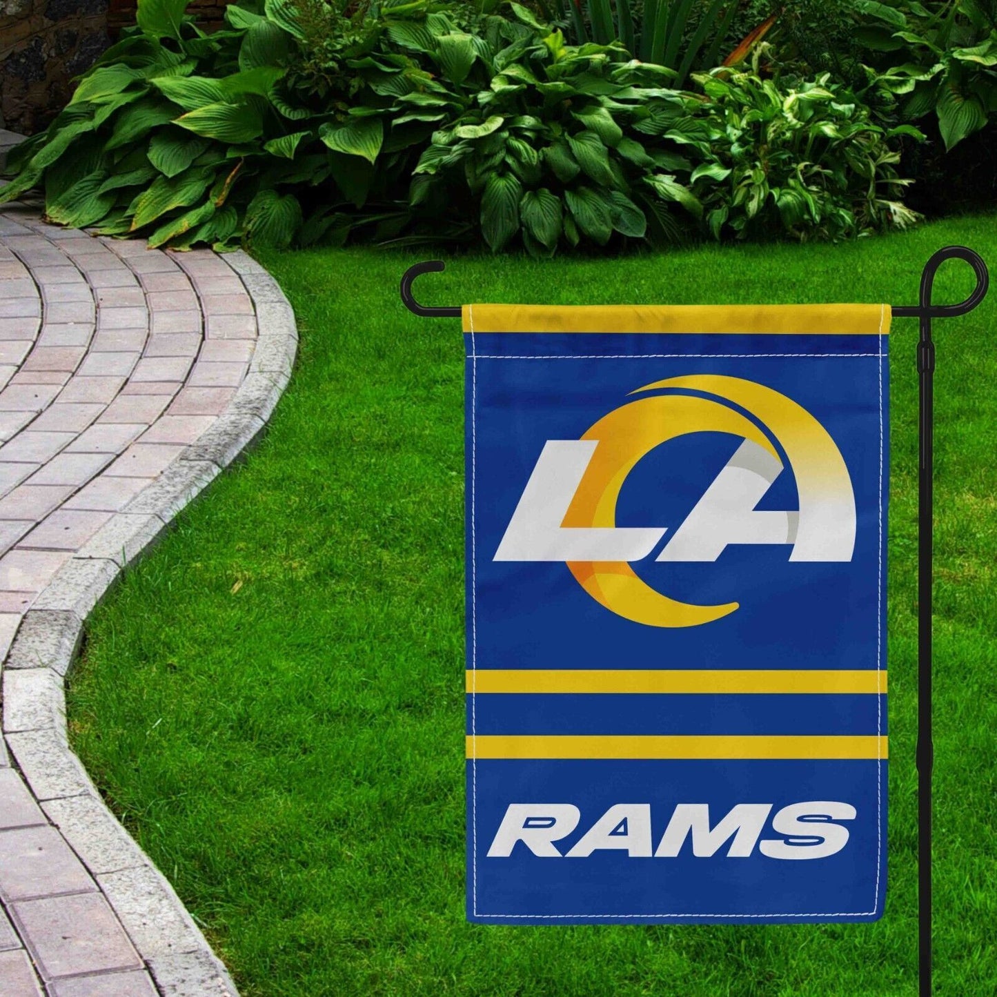 For Los Angeles Rams Football Fans 12x18 Garden Flag Double Sided Yard Banner