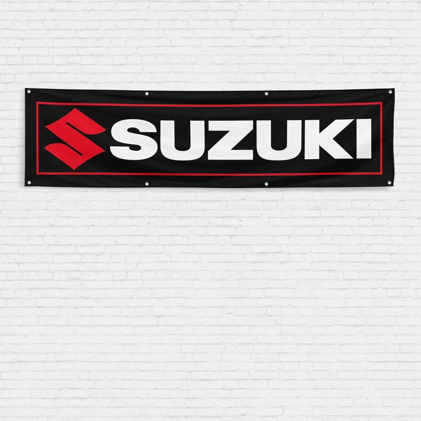 For Suzuki Motorcycle Enthusiast 2x8 ft Flag Motocross Bike Racing Show Banner