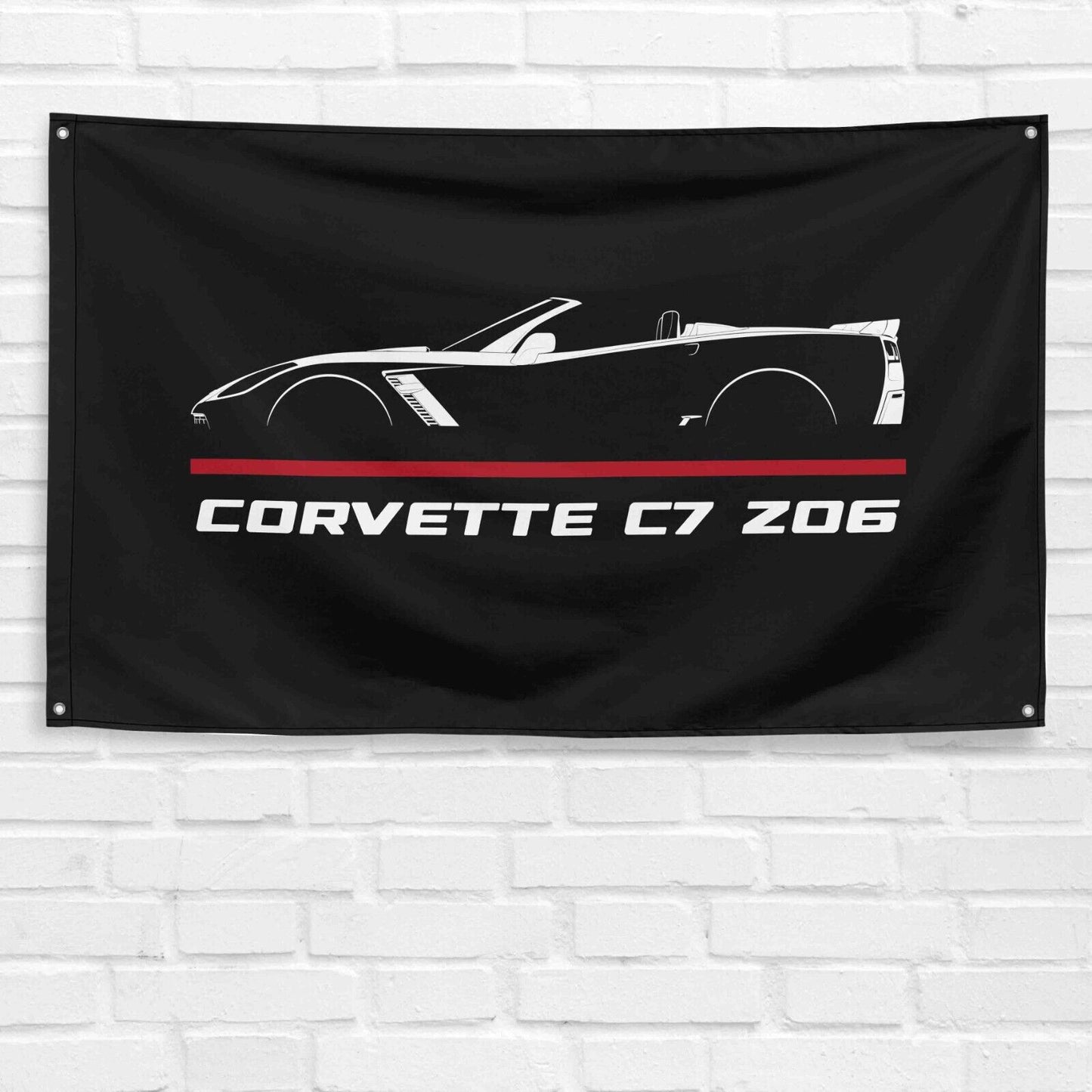 For Corvette C7 Z06 Convertible 2014-2019 Car Enthusiast 3x5 ft Flag Grandpa Dad Son Birthday Gift Man Cave Garage Wall Decor Banner