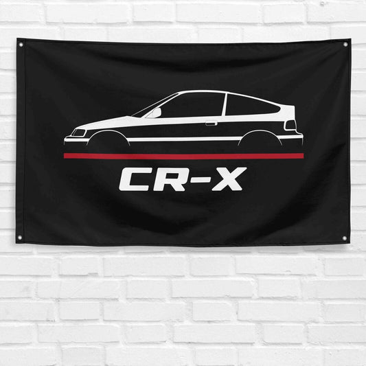 For CR-X 1987-1992 Car Enthusiast 3x5 ft Flag Grandpa Dad Son Birthday Gift Man Cave Garage Wall Decor Banner